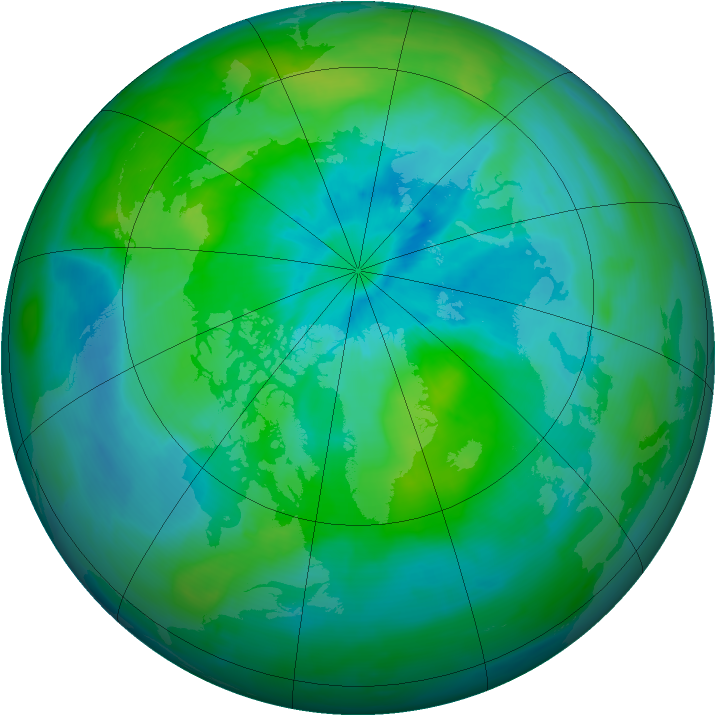 Arctic ozone map for 13 September 2013